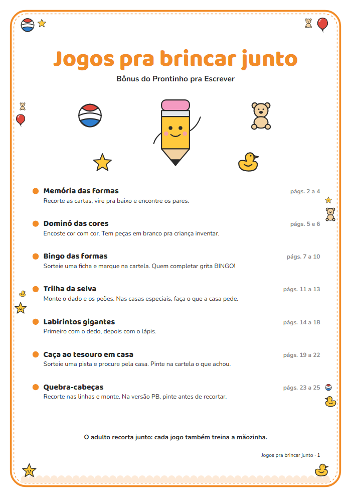 Capa: Jogos pra brincar junto